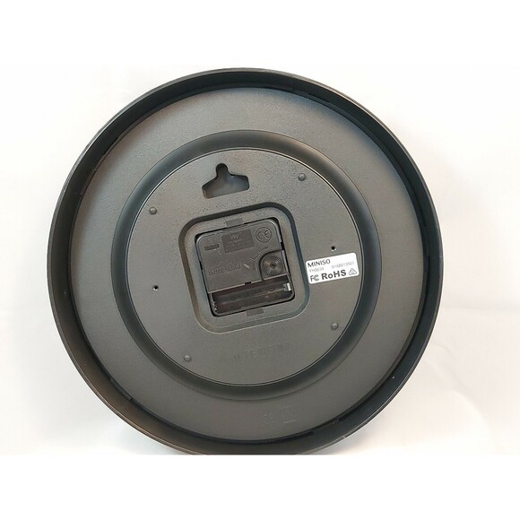 New Marvel Ironman 10" Round Wall Clock Horloge Miniso Black rim NIB - Picture 4 of 8